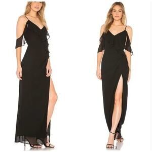 YUMI KIM Black My Everything Maxi Dress Glam LBD Cocktail Party Medium NWT